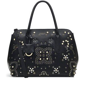 RADLEY LONDON Black and Gold Studded Satchel